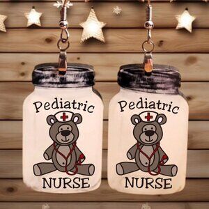 Earrings. Pediatric Nurse